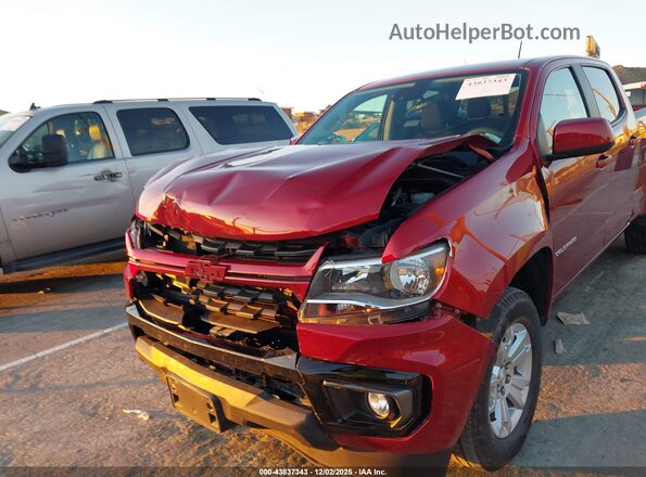 1GCGSCENXN1114040 2022 CHEVROLET COLORADO Красный Вид спереди