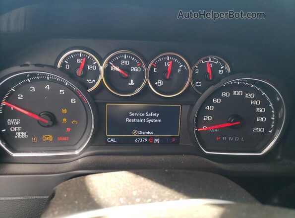 1GCUYEED0KZ375730 2019 CHEVROLET SILVERADO Черный Вид щитка приборов