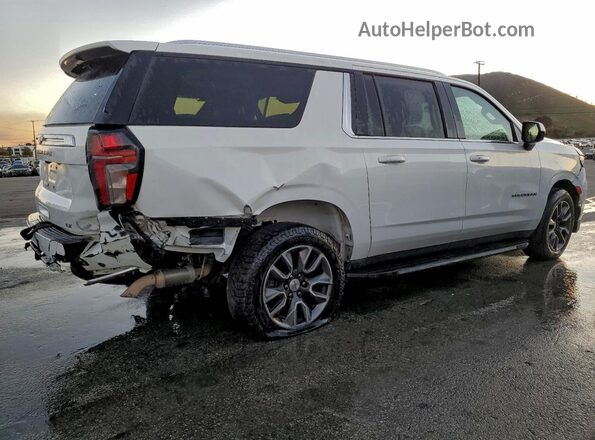 1GNSCCKD1MR439136 2021 CHEVROLET SUBURBAN Белый Задняя правая четверть
