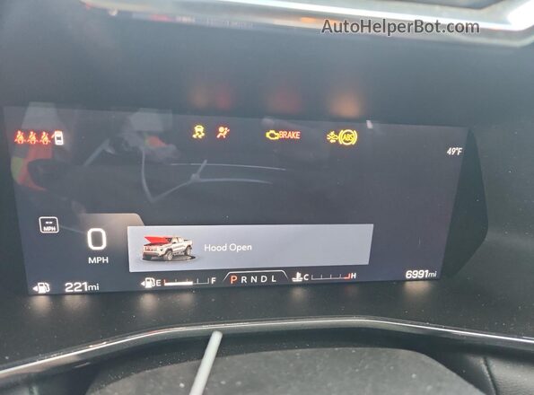 1GTP1BEK7S1124359 2025 GMC CANYON Красный Вид щитка приборов