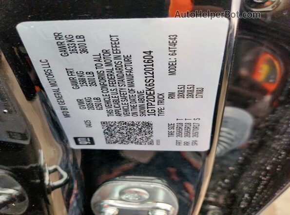 1GTP2DEK6S1201604 2025 GMC CANYON Черный Вид подкапотного пространства