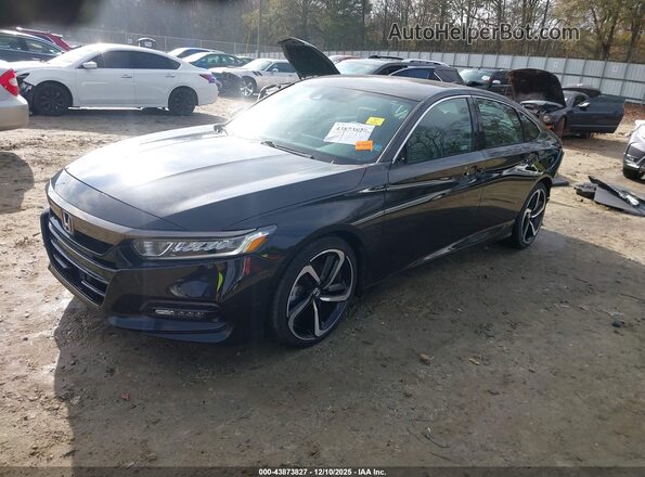 1HGCV1F31KA131636 2019 HONDA ACCORD Black Vista tres cuartos delantera izquierda