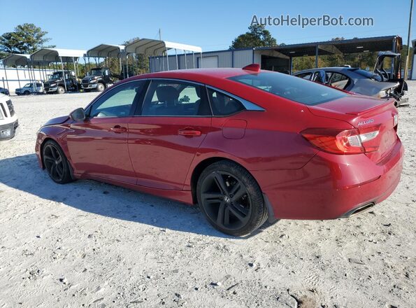 1HGCV1F38KA084993 2019 HONDA ACCORD Красный Задняя левая четверть
