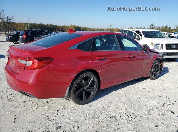 1HGCV1F38KA084993 2019 HONDA ACCORD Красный Задняя правая четверть
