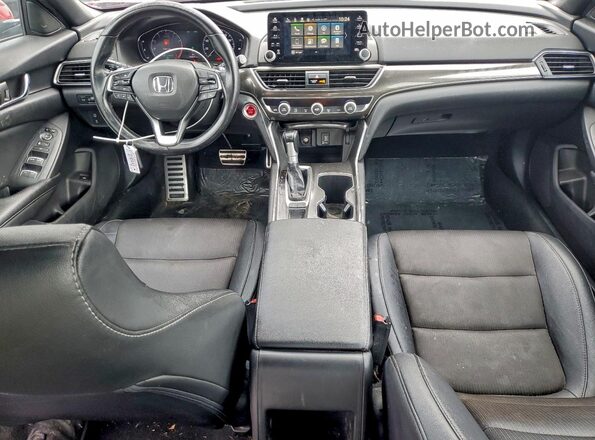 1HGCV1F38KA084993 2019 HONDA ACCORD Красный Вид панели приборов