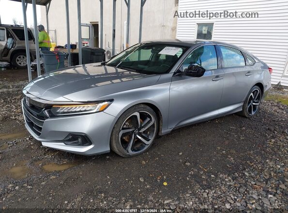 1HGCV1F43NA114608 2022 HONDA ACCORD Серебряный Передняя левая четверть