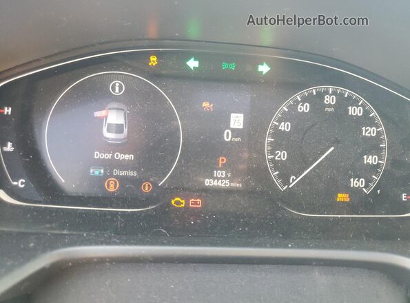 1HGCV1F55MA124645 2021 HONDA ACCORD White Instrument cluster view