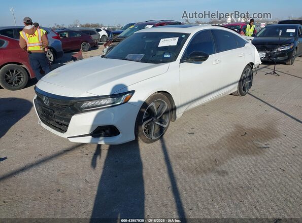 1HGCV2F34NA023912 2022 HONDA ACCORD Белый Передняя левая четверть