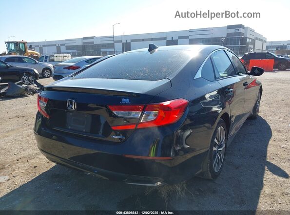1HGCV3F14JA008941 2018 HONDA ACCORD HYBRID Черный Задняя правая четверть