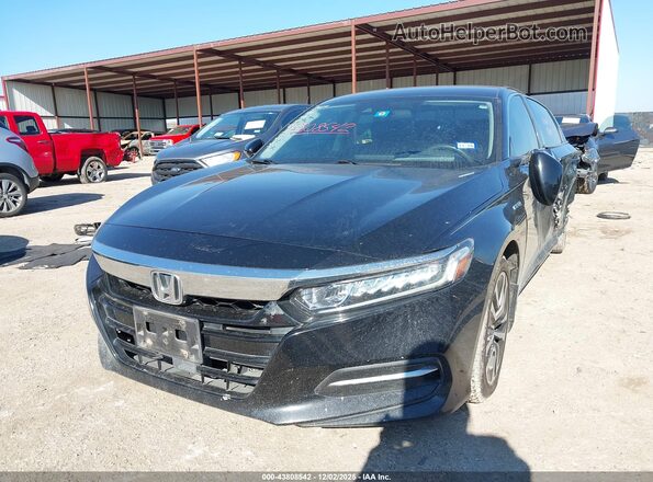 1HGCV3F14JA008941 2018 HONDA ACCORD HYBRID Черный Передняя левая четверть