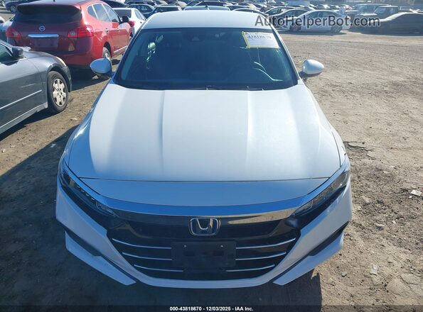 1HGCV3F14MA003419 2021 HONDA ACCORD HYBRID Белый Вид щитка приборов