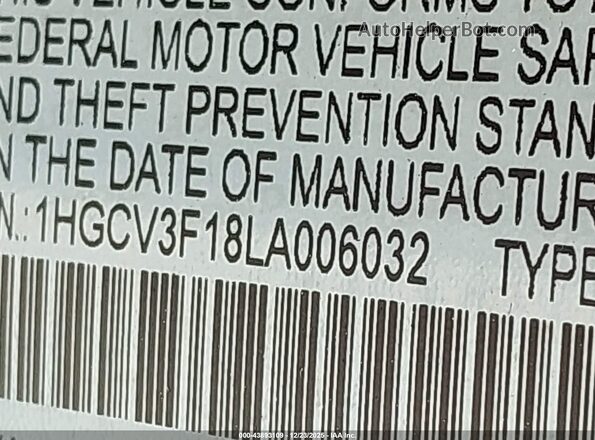 1HGCV3F18LA006032 2020 HONDA ACCORD HYBRID Gray Engine compartment view