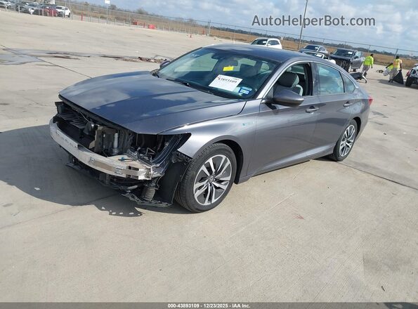 1HGCV3F18LA006032 2020 HONDA ACCORD HYBRID Gray Front left