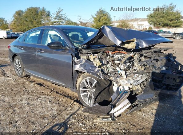 1HGCV3F41KA014322 2019 HONDA ACCORD HYBRID Gray Delantero derecho