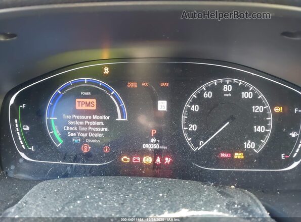 1HGCV3F41KA014322 2019 HONDA ACCORD HYBRID Gray Vista de los asientos traseros