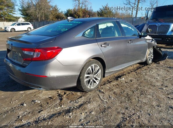 1HGCV3F41KA014322 2019 HONDA ACCORD HYBRID Gray Trasero derecho