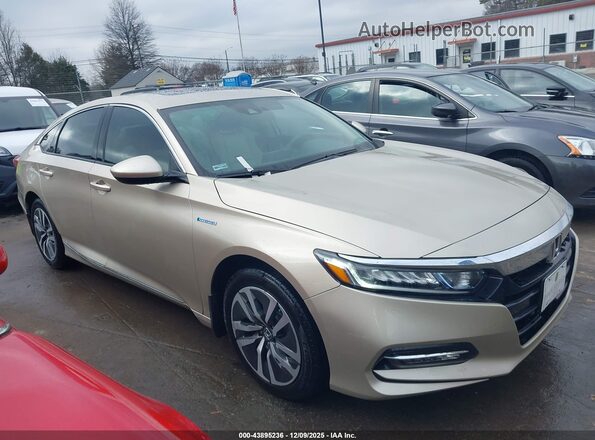 1HGCV3F44JA011381 2018 HONDA ACCORD HYBRID Beige Widok wnętrza z tyłu