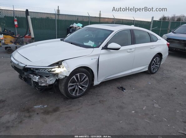 1HGCV3F44KA020549 2019 HONDA ACCORD HYBRID White Front left