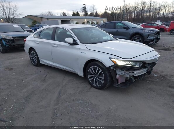 1HGCV3F44KA020549 2019 HONDA ACCORD HYBRID White Front right