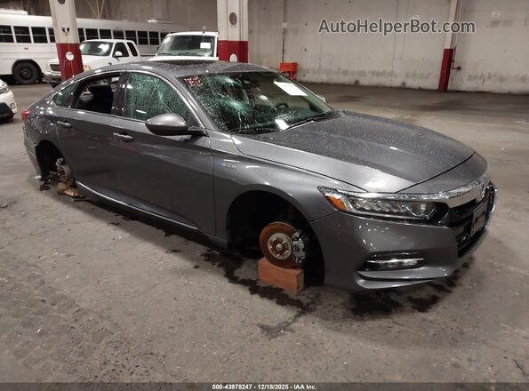 1HGCV3F44LA006670 2020 HONDA ACCORD HYBRID Серый Передняя правая четверть