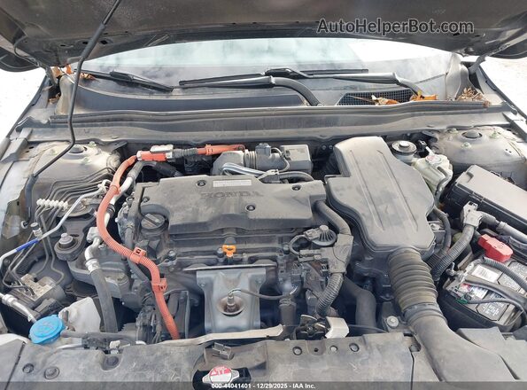 1HGCV3F45KA022357 2019 HONDA ACCORD HYBRID Gray Vista trasera