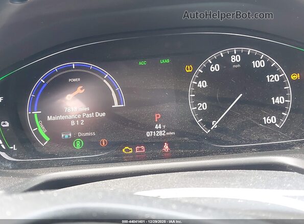 1HGCV3F45KA022357 2019 HONDA ACCORD HYBRID Gray Vista de los asientos traseros