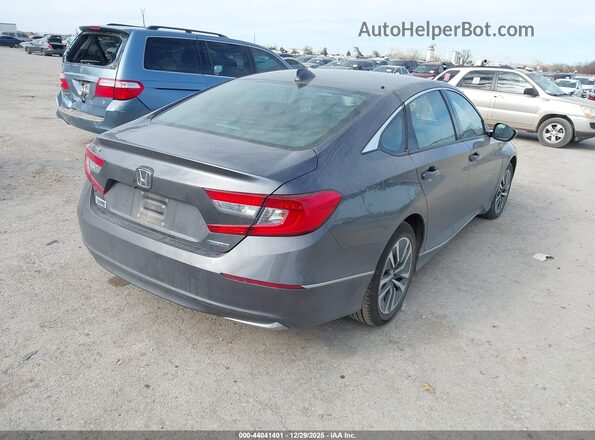 1HGCV3F45KA022357 2019 HONDA ACCORD HYBRID Gray Trasero derecho