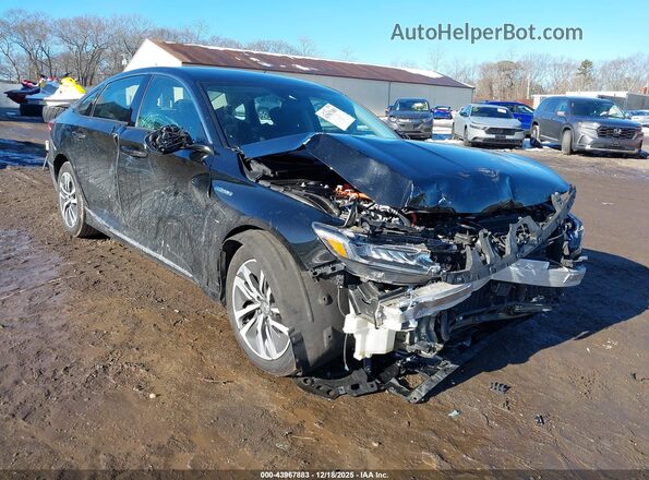 1HGCV3F47KA005771 2019 HONDA ACCORD HYBRID Black წინა მარჯვენა