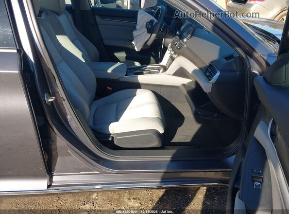 1HGCV3F48KA018464 2019 HONDA ACCORD HYBRID Gray წინა სალონის ხედი