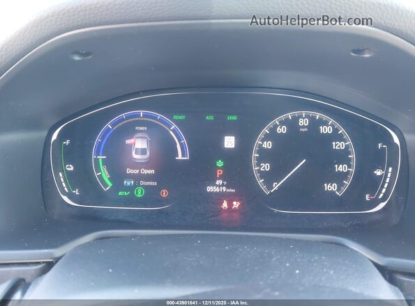 1HGCV3F48KA018464 2019 HONDA ACCORD HYBRID Gray უკანა სავარძლების ხედი