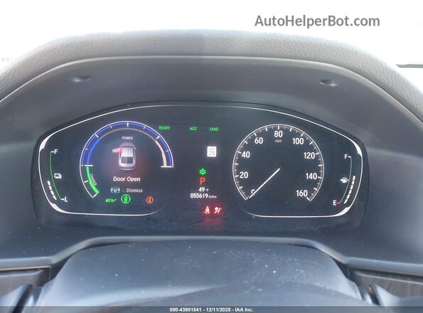 1HGCV3F48KA018464 2019 HONDA ACCORD HYBRID Gray 