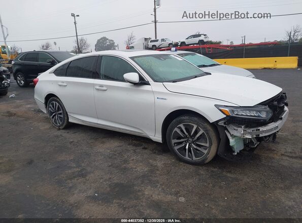 1HGCV3F48LA016957 2020 HONDA ACCORD HYBRID White Delantero derecho