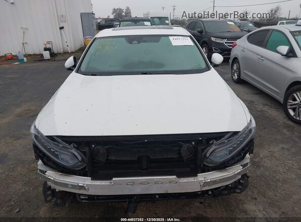 1HGCV3F48LA016957 2020 HONDA ACCORD HYBRID White Vista del cuadro de instrumentos