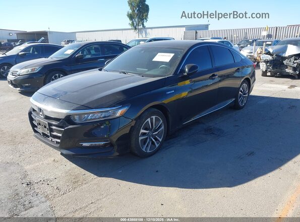 1HGCV3F49LA004039 2020 HONDA ACCORD HYBRID Black Vista tres cuartos delantera izquierda