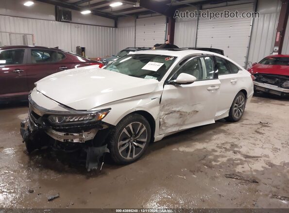1HGCV3F52LA016736 2020 HONDA ACCORD HYBRID Белый Передняя левая четверть