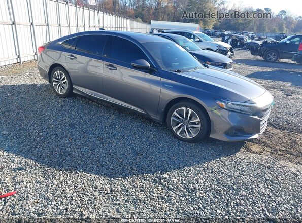 1HGCV3F52MA016074 2021 HONDA ACCORD HYBRID Gray Przód prawy