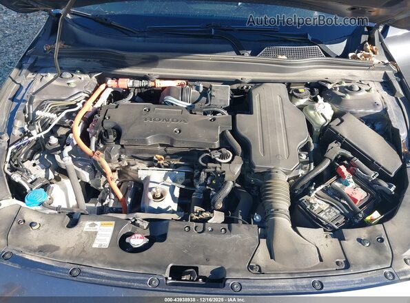 1HGCV3F52MA016074 2021 HONDA ACCORD HYBRID Gray Widok z tyłu