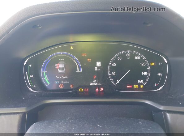 1HGCV3F52MA016074 2021 HONDA ACCORD HYBRID Gray Widok tylnych siedzeń