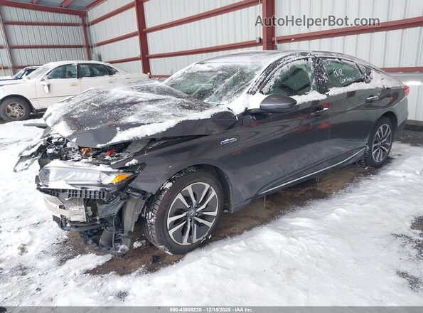 1HGCV3F53LA003025 2020 HONDA ACCORD HYBRID Серый Передняя левая четверть