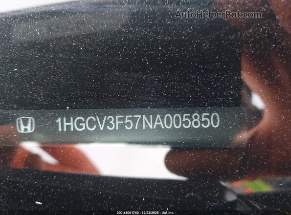 1HGCV3F57NA005850 2022 HONDA ACCORD HYBRID Gray 