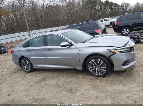 1HGCV3F57NA005850 2022 HONDA ACCORD HYBRID Gray Вид задньої частини салону