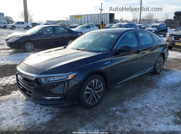 1HGCV3F58LA004154 2020 HONDA ACCORD HYBRID Черный Передняя левая четверть