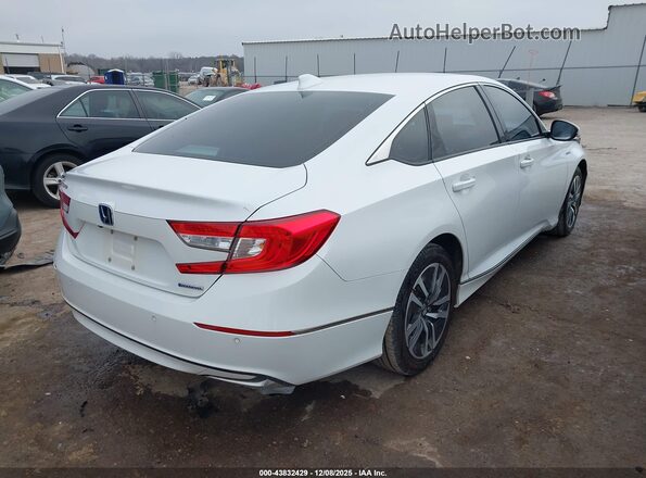 1HGCV3F5XMA021300 2021 HONDA ACCORD HYBRID Белый Задняя правая четверть