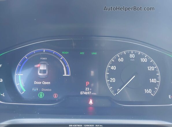 1HGCV3F91KA003882 2019 HONDA ACCORD HYBRID Gray Հետևի նստատեղերի տեսք