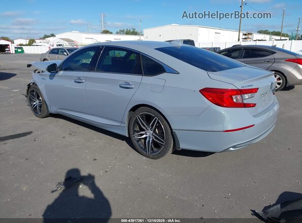 1HGCV3F91MA000046 2021 HONDA ACCORD HYBRID Серый Задняя левая четверть