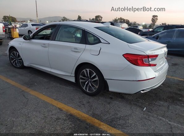 1HGCV3F93KA012504 2019 HONDA ACCORD HYBRID White Trasero izquierdo
