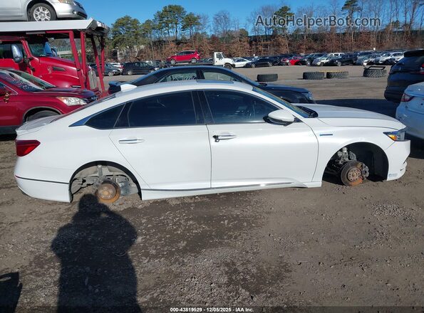 1HGCV3F99KA010448 2019 HONDA ACCORD HYBRID White Widok wnętrza z tyłu