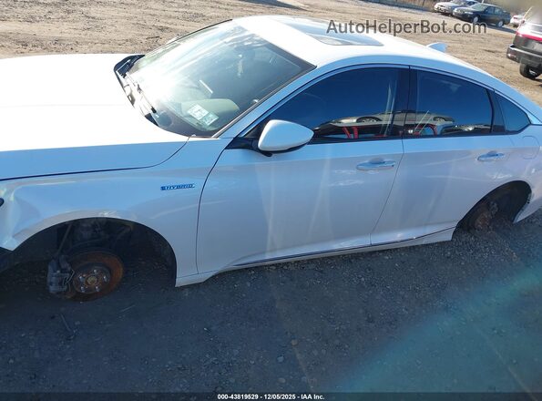1HGCV3F99KA010448 2019 HONDA ACCORD HYBRID White Widok wnętrza 360 stopni