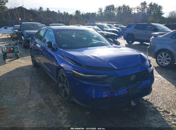 1HGCY2F55RA084877 2024 HONDA ACCORD HYBRID Синий Передняя правая четверть
