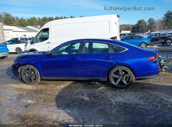 1HGCY2F55RA084877 2024 HONDA ACCORD HYBRID Синий Панорамный вид салона 360°
